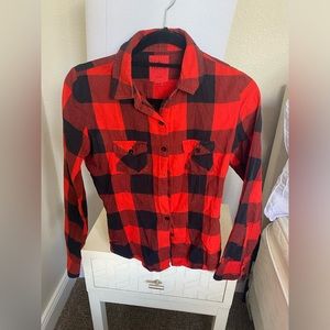Red & black checkered flannel. Slim fit small
